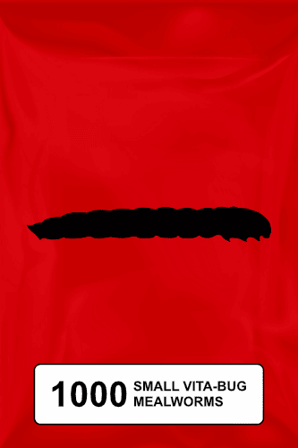 A black silhouette of a mealworm on a red background. 