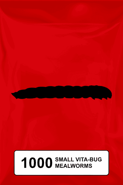 A black silhouette of a mealworm on a red background. 