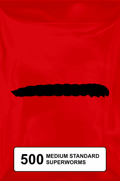 A black silhouette of a superworm on a red background. 